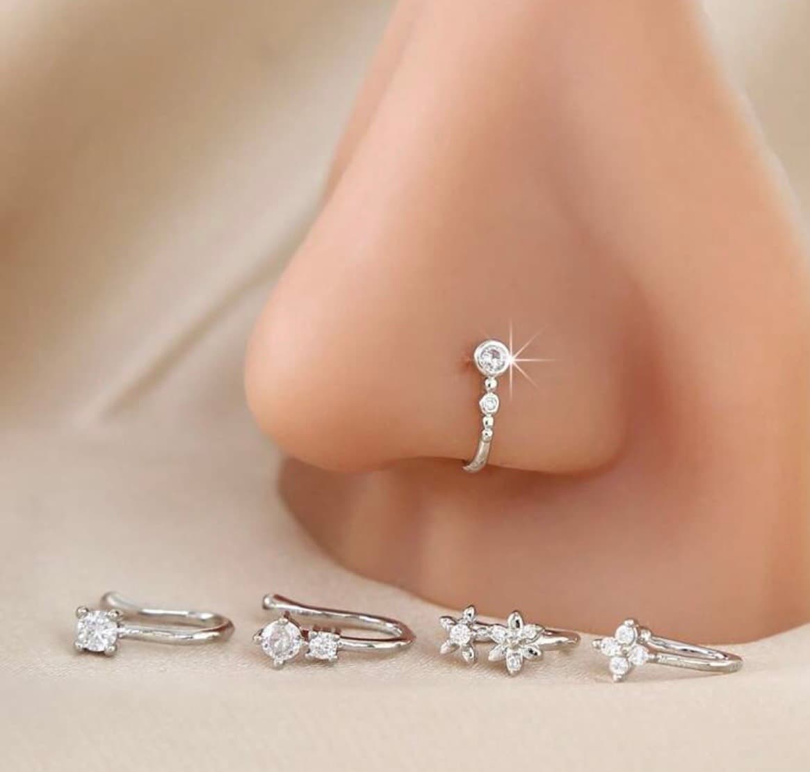 Faux piercing (or et argent )
