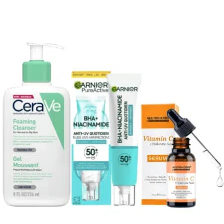 Routine Soins Essentiels Peau Lumineuse et Mat