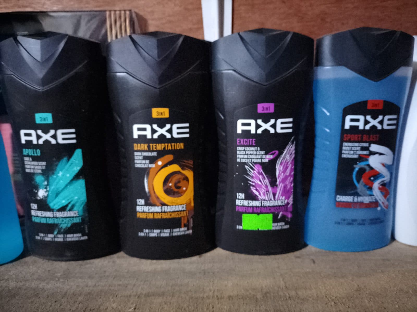 Mini Gel douche Dove et Axe