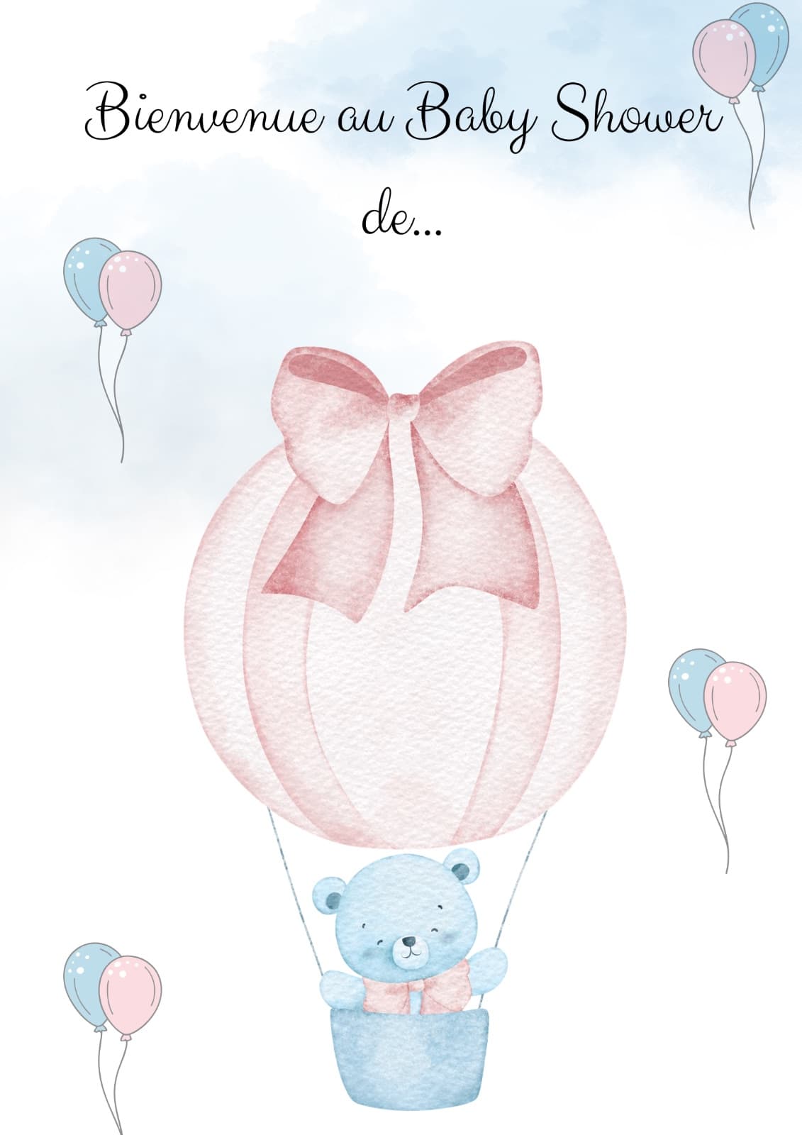 Tableau de bienvenue pour baby shower 2