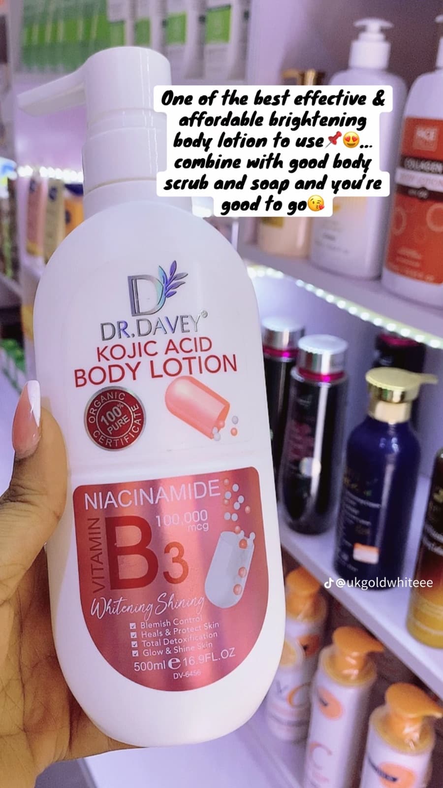 Body lotion Acid Kojic et Vitamine B3
